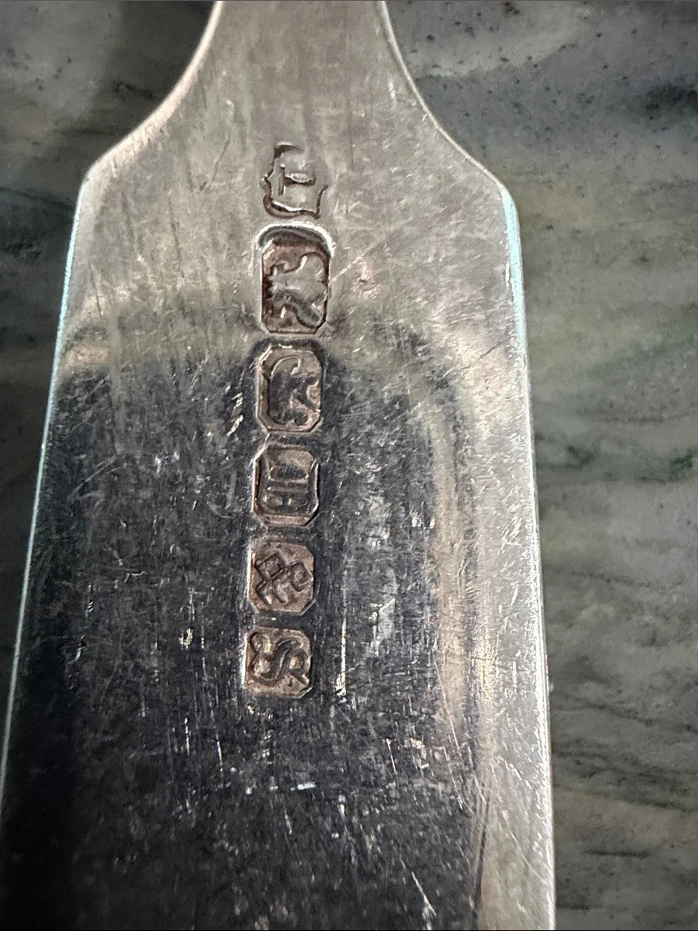 Vintage Monogrammed Silver Dinner Forks - Set of 8